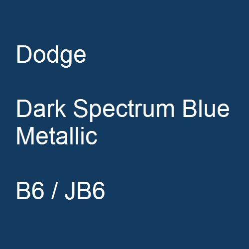 Dodge, Dark Spectrum Blue Metallic, B6 / JB6.